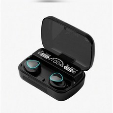 無線藍牙耳機 智能充電盒 降噪通話 高清音質, 黑, 無