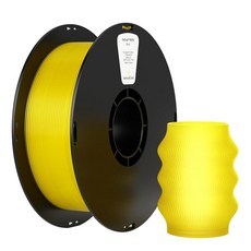 케셀링된 PETG 필라멘트 1.75MM 투명한 검은색 3D 프린터 1KG 스풀(2.2파운드) 강력한 내구성 인쇄 소모품 업그레이드 + /-0.03MM 가장 적합한 FDM 장착, Transparent Yellow, 1.75MM 1KG