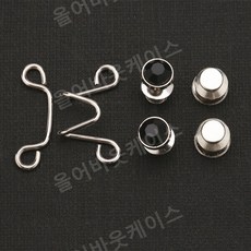 청바지 허리 조임 도구 조절 가능 탈착 가능 버튼 고정 핀 포인트 노출 방지 사이즈 포인트 액세서리, 네일프리 모델-라인스톤 블랙