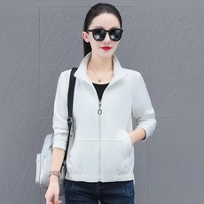 ZPEIZ 여성 숏 자켓 봄 가을 라운드넥 캐주얼 데일리룩 아우터
