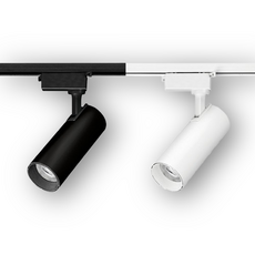 니테오 LED N COB 원통 레일등 레일조명 15W, 1개, 블랙-주백색
