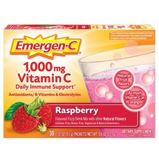이머전씨 이머전씨 비타민 C 1000mg 30팩 산딸기맛 Emergen C, 1개, 273g
