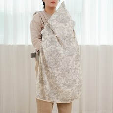 이몽 뜨왈드주이 이중거즈 후드 아기띠 워머, 그레이