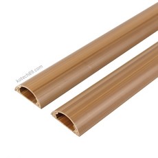 전선 원형 몰딩 30mm x 1M 2개입 정리 쫄대 브라운, 1