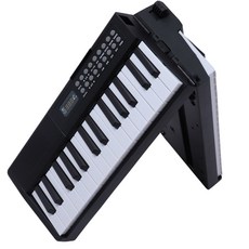 【台灣JAZZY】DP-06 可攜式折疊61鍵電子琴 丨 初學者/兒童啟蒙 內建喇叭 丨 USB供電 含提袋, 黑色, 1箱, DP-06