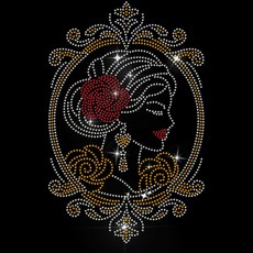 1개 유리 핫픽스 라인스톤 다리미 부착형 아플리케 의상 액세서리 (옷 가방 바지용) 297x210mm, 혼합색