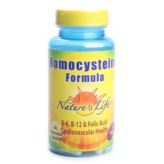 Nature's Life同型半胱氨酸配方素食膠囊, 90 件, 1個