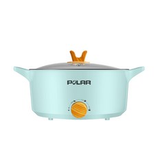 POLAR 多功能電火鍋 煎煮炒炸, 馬卡龍綠, PL-5640