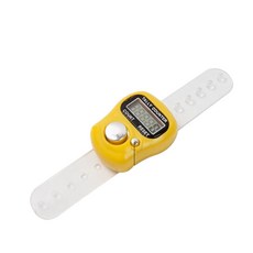 指環計數器 鈕扣式電子計數器 可調節錶帶, 手指計數器-隨機出貨, 1個