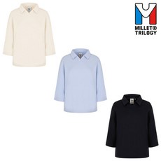 국내매장정품 밀레 여성 티셔츠 [밀레 (행사)]여성 봄 7부소매 LD 본느 카라 티셔츠_MVUST821 여자 여성티셔츠 등산복 밀레긴팔 밀레여성티셔츠