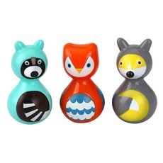 배밀이 유아 흥미자극 장난감 미니 동물오뚝이 3종 아들선물 신생아용 선물, 1개