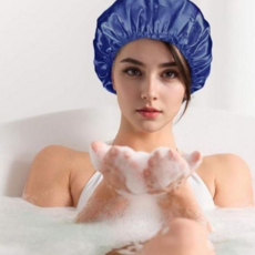 샤워캡 헤어 뷰티 소품 방수 미용실 밴드 두건 찜질방 모자, 01.블랙