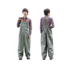 PVC코팅 멜빵형 해상용 바지우의 FARM-10071 국방색