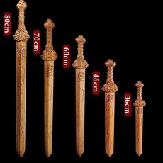 雷擊木桃木劍 天師桃木劍 純桃木手工劍 兒童木劍 龍虎天師桃木劍 天然辟邪鎮宅桃木劍 法師開光加持, 1個, 100cm 桃木天師劍【需要棗木請註明】