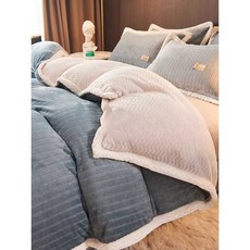 초이스 마켓 아이니 식물성 콩섬유 자가발열이불 두꺼운극세사이불 겨울 침구세트, (베개커버 포함) 180x220 따뜻한 낙타