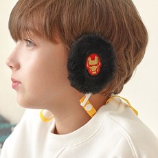 MARVEL漫威 鋼鐵俠無肩帶按扣耳罩可拆卸耳罩便攜耳罩冬季保暖兒童男孩禮物