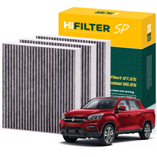 하이필터 KGM 렉스턴 활성탄 자동차 에어컨필터, 3개, 렉스턴 스포츠 (Q200) HI-M013