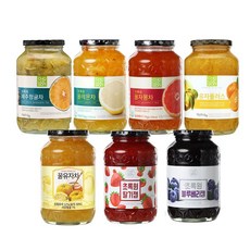 모래알마켓 초록원 과일청 1kg 청귤 레몬 유자 자몽 액상차 딸기잼 블루베리잼, 1개