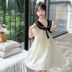 童裝女童連衣裙學院風裙夏裝2025新款韓版小女孩洋氣兒童公主裙子 CBMC