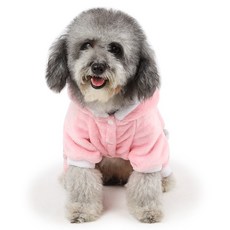 따뜻한 동물 후드 원피스 애견 강아지 고양이 옷 WI058DG, 돼지, 1개