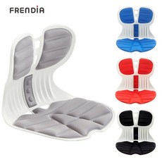 NEW 콤비체어 허리 바른자세 교정의자 요추 척추 등받이 좌식의자, 그레이 - 슬림