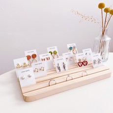 귀걸이 반지 진열대 꽂이 거치대 악세사리 플리마켓 진열대 원목 반지판