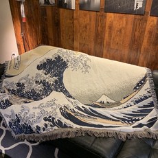Arvo Home 流蘇毯, 1個, 神奈川海浪130*160cm