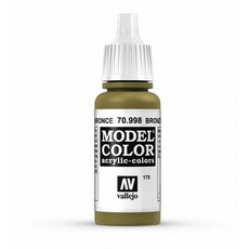 발레호 브론즈 페인트 17ml Vallejo Bronze Paint 17ml, 메탈릭 브론즈, 0.57 Fl Oz (1팩)