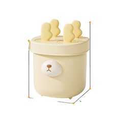 新款卡通食品級易脫模家用DIY冰淇淋模具, 奶黃小鹿, 2個