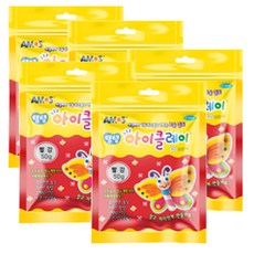 아모스 탱탱 아이클레이 파우치, 빨강, 50g, 5개