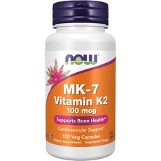 나우푸드 MK-7 비타민 K-2 100mcg 베지 캡슐, 120개입, 1개, 120정