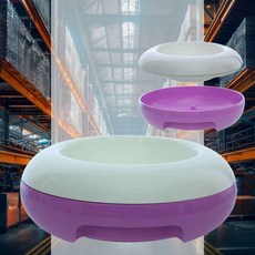 강아지 밥그릇 M 바이올렛화이트 애견물그릇 물그릇 반려용품 애묘용품 보온접시 보온보냉