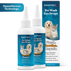 SMARTMED 강아지 고양이 결막염 눈충혈 눈꼽 눈염증 눈물자국 영양제 150ml, 2개