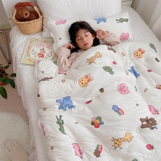 DFMEI 批發兒童被子A類針織棉學生春秋被空調薄被芯寶寶幼兒園午睡冬被, 動物集  不含枕