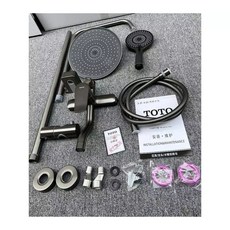 toto 全銅陶瓷閥芯冷熱增壓花灑套裝, 1個, 槍灰色花灑套裝, 灰色