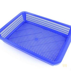 루마 낮은 사각 소쿠리 4호특 블루 플라스틱소쿠리