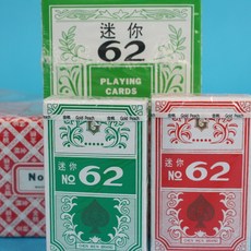 CHEN MEN BRAND 金桃 迷你62 撲克牌, 紅色 | 一支12副入, 1個