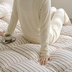 플럼베리 모달 100% 토퍼 매트리스, 린넨베이지