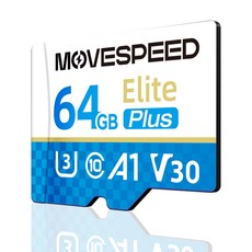 MOVESPEED T300 100MB/s 고속 마이크로SD카드 U3 V30 Class10 지원 스마트폰 4K 영상촬영용 메모리카드, 1개, 64GB