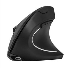 Love Shop 人體工學充電無線垂直滑鼠 立式手握滑鼠，無線連接，人體工學設計，有效預防滑鼠手, 黑色, 無線款