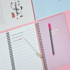 일상도도 중고등 영어노트 두꺼운스프링노트 70매 랜덤 초등영어노트