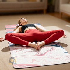 렘코 요가매트 스웨이드 휴대용 요가타월 초슬림 감성패턴트, 1개, 디자인10