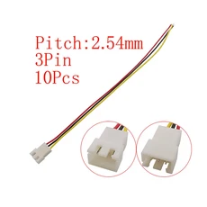 10Pcs 마이크로 JST XH 2.54mm 피치 2/3/4/5/6 핀 수 플러그/XH2.54 암 소켓 연장 리드 와이어 케이블 커넥, 11 10Pcs 3Pin-K