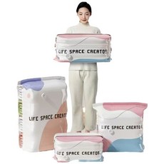 LIFE SPACE CREATOR 免抽氣自排氣立體壓縮袋, 1套, 1套