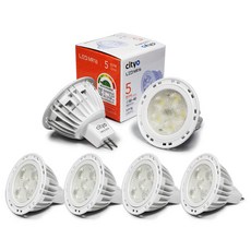 Cityo LED MR16 컨버터 외장형 램프 5W, 전구색, 4개