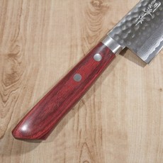 【日本進口菜刀】訓平 增谷刃物 刻流 VG10槌目大馬士革 牛刀 180mm, 1個, 赤紅柄