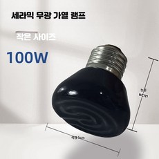 파충류 세라믹 히터 무광 보온등 앵무새 거북 사육 온열램프, 1개, 4_100w세라믹램프소형단품