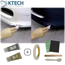 간단 자동차복원제 리얼범퍼복원퍼티 빠데 판금 도색 클리어코팅을 한번에 휠복원 페인트 휠붓펜, 리얼범퍼복원퍼티 화이트(흰색차량), 1개