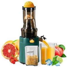 착즙기 자동 과일 야채 올인원 원액기 녹즙기 쥬스믹서기, 녹색, 1