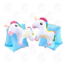 寶寶手臂圈 游泳臂圈 兒童浮力圈 戲水臂圈 兒童游泳充氣玩具, 1個, 獨角獸